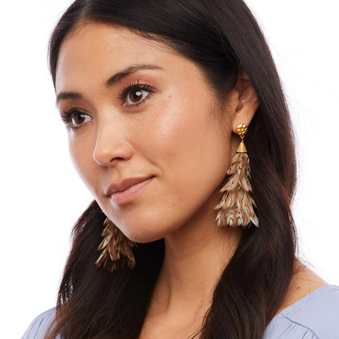 Brackish Anna Statement Earrings - Quail