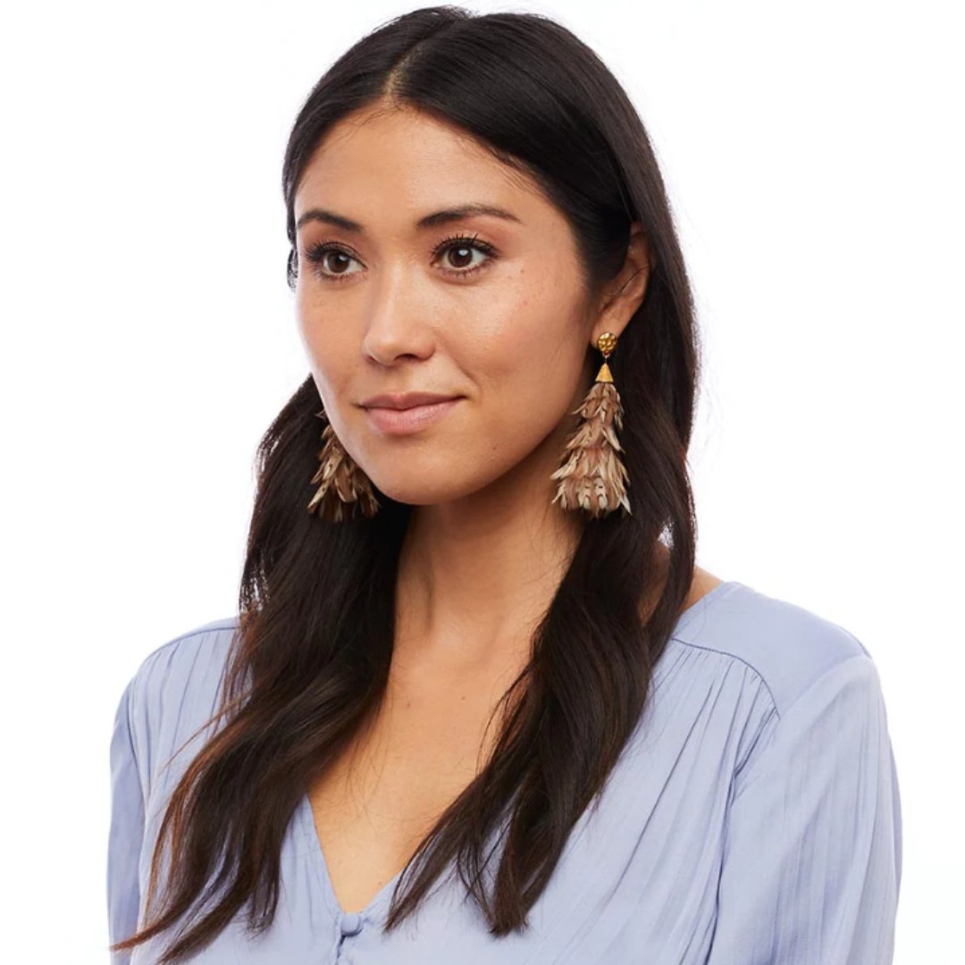 Brackish Anna Statement Earrings - Quail