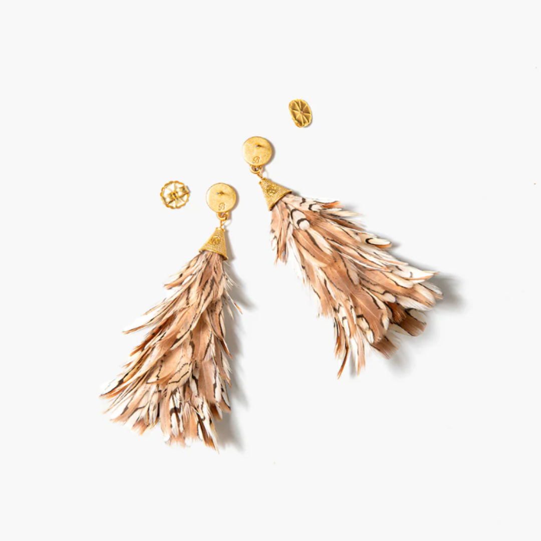 Brackish Anna Statement Earrings - Quail