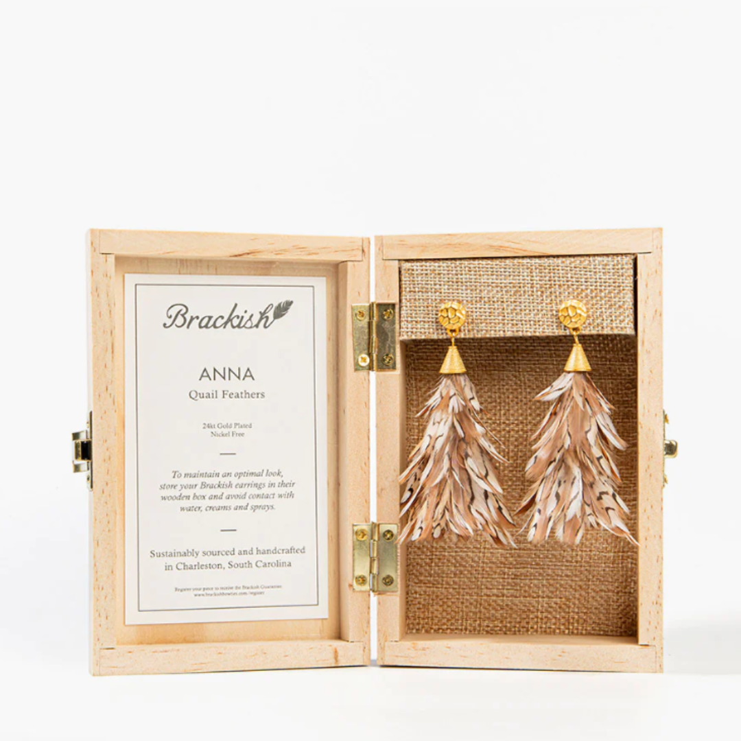 Brackish Anna Statement Earrings - Quail