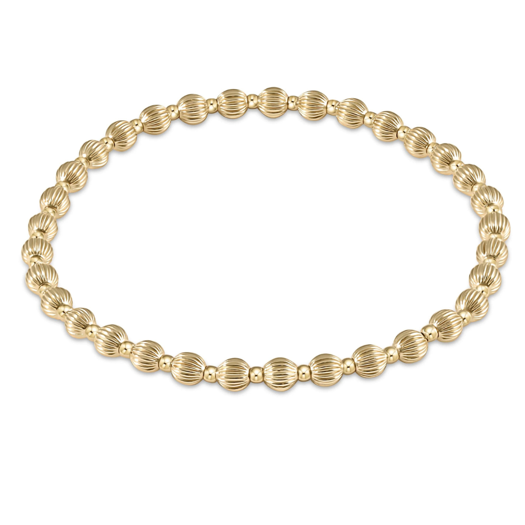 Enewton Dignity Grateful Pattern Gold 4mm Bead Bracelet - The Cottage