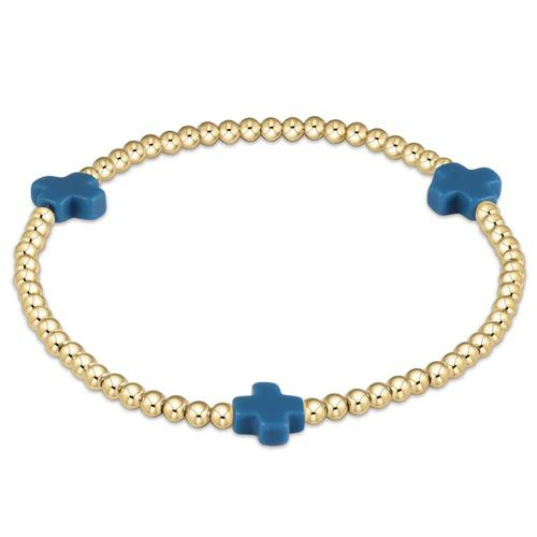 Enewton Signature Cross Gold Pattern 3mm Bracelet - The Cottage