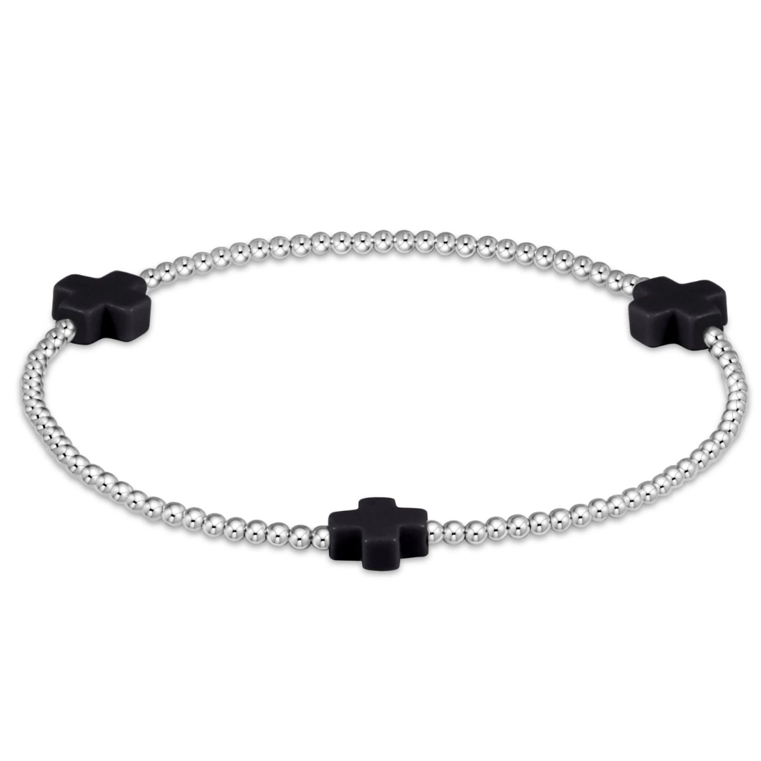 Enewton Sterling Signature Cross Pattern 3mm Bead Bracelet - The Cottage