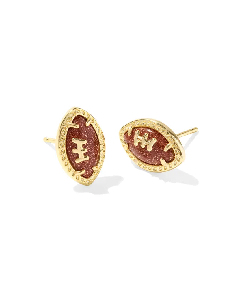 Kendra Scott Football Stud Earrings - Gold