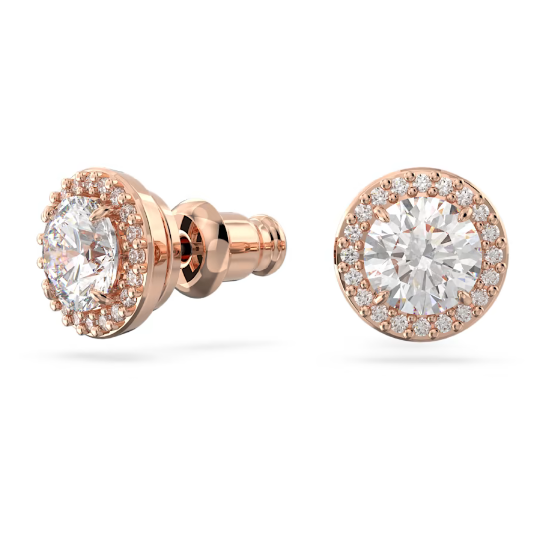 Swarovski Constella Pave Studs - Rose Gold