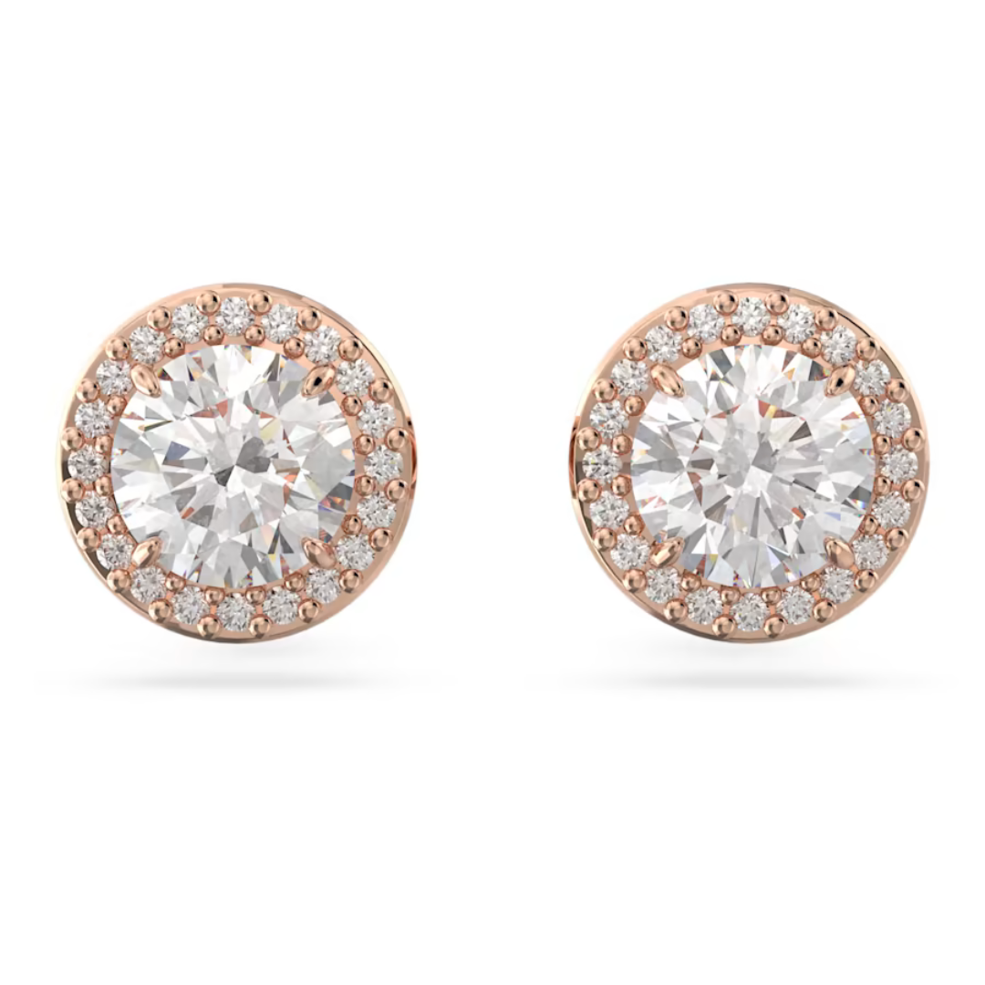 Swarovski Constella Pave Studs - Rose Gold