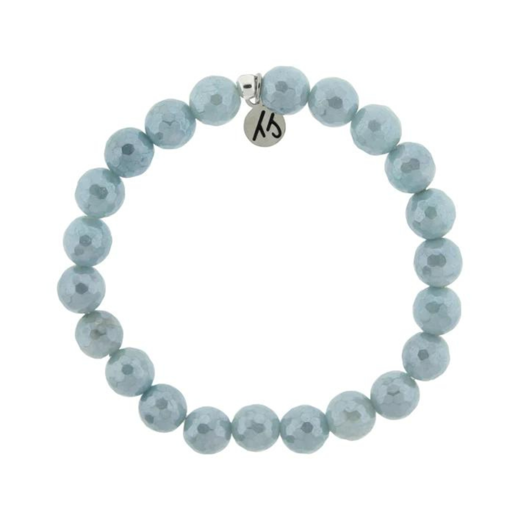 T. Jazelle Positivity Bead Bracelet - Blue Quartzite