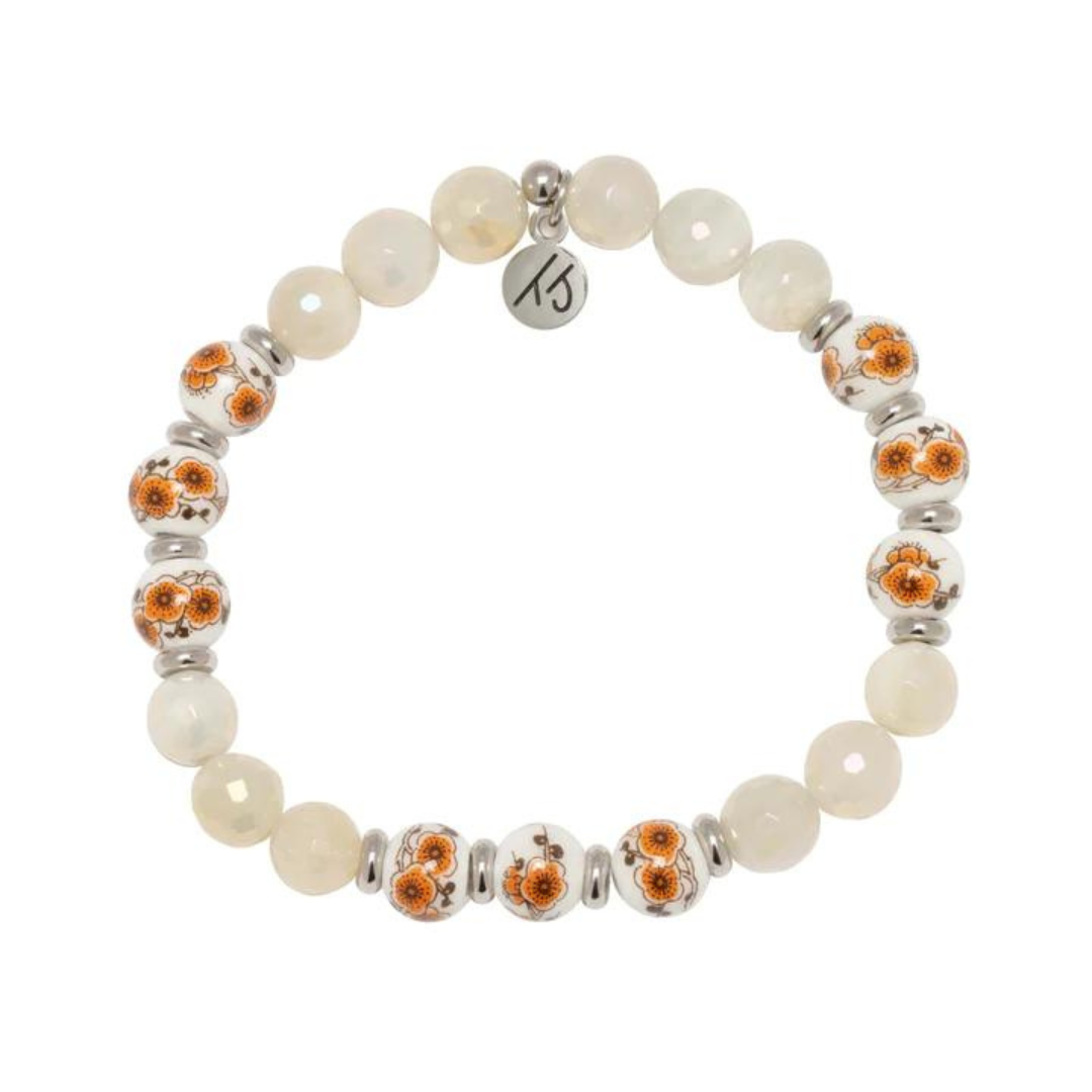 T. Jazelle Floral Moments Bead Bracelet - Lilly Moonstone