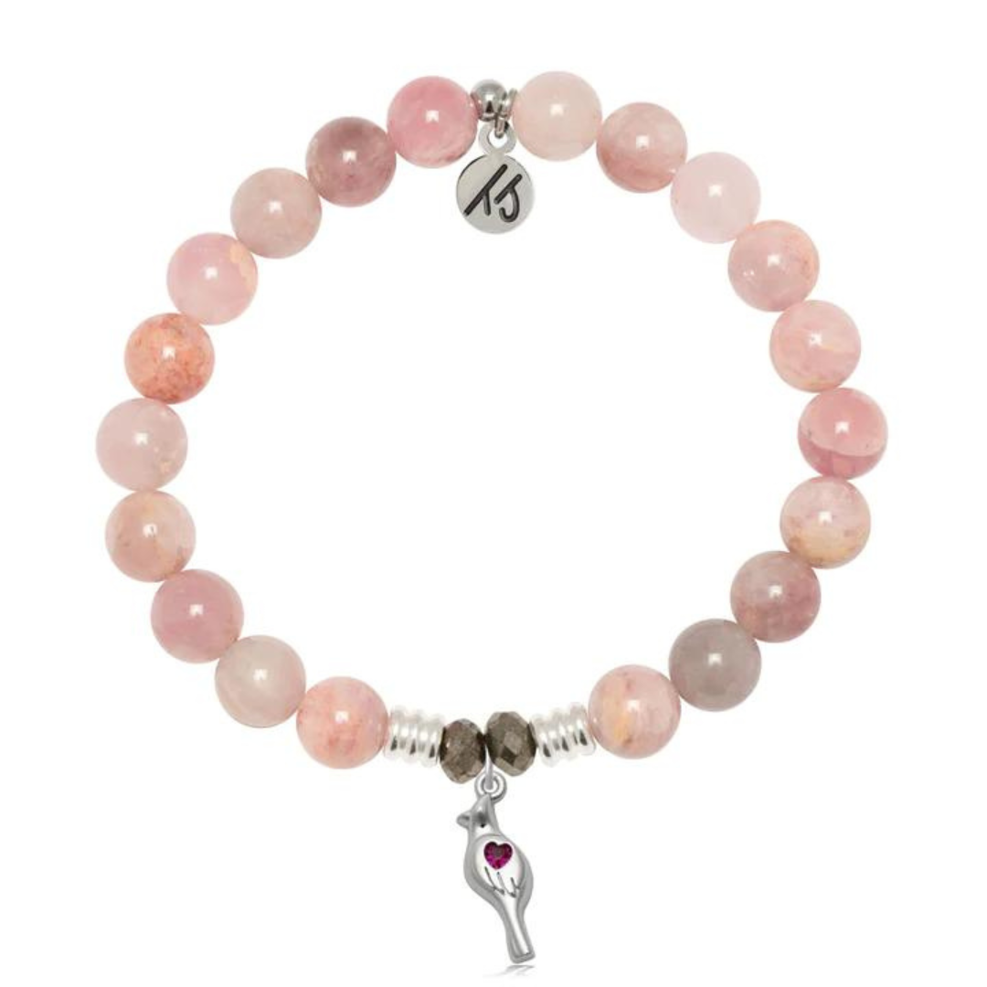 T. Jazelle Cardinal Bead Bracelet - Madagascar Quartz