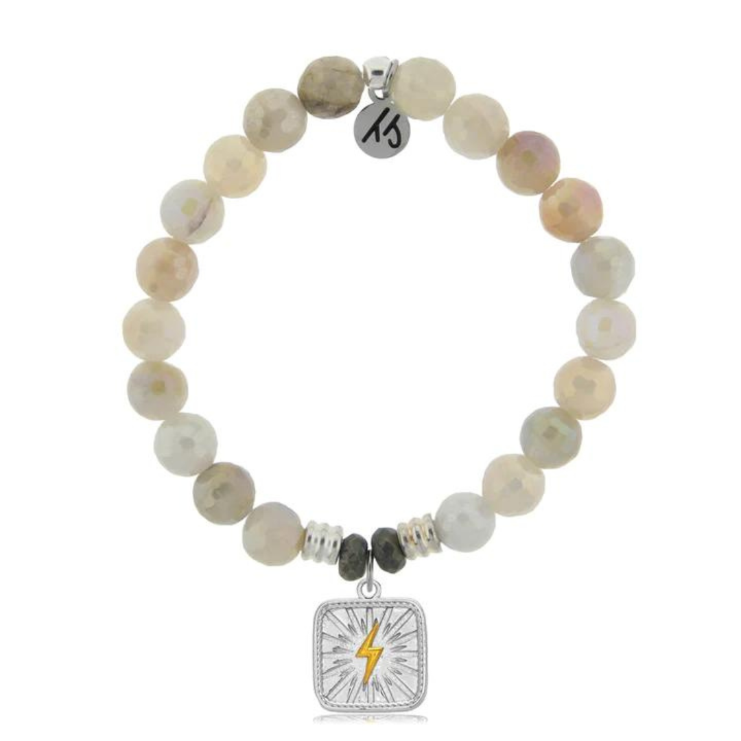 T. Jazelle Lightning Bolt Charm Bracelet - Moonstone