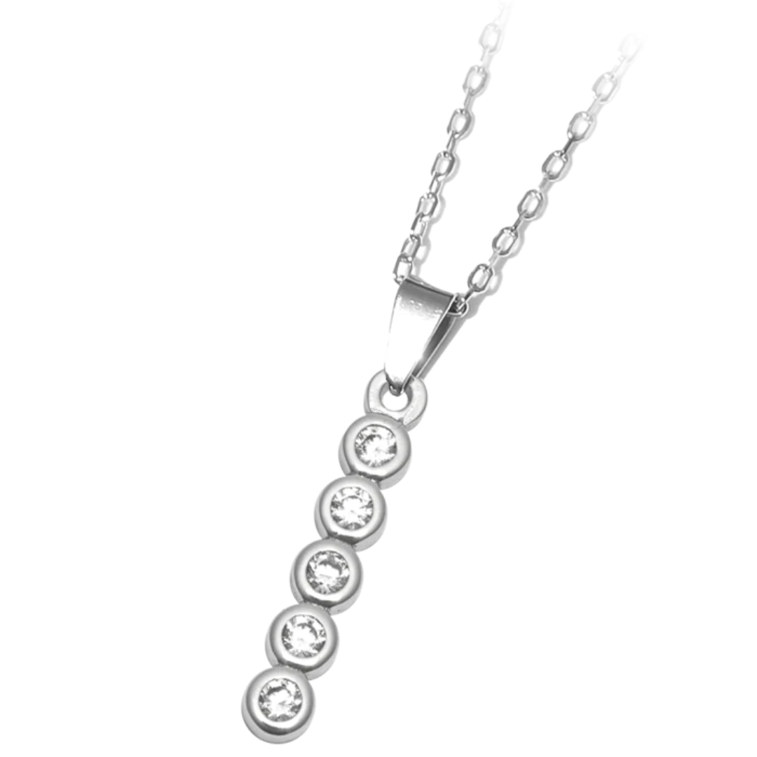 T. Jazelle Stepping Stones Necklace - Silver - The Cottage