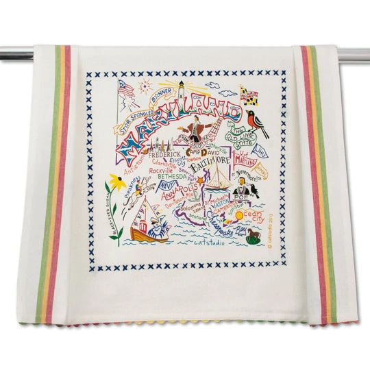 Catstudio Geography Dish Towel - The Cottage