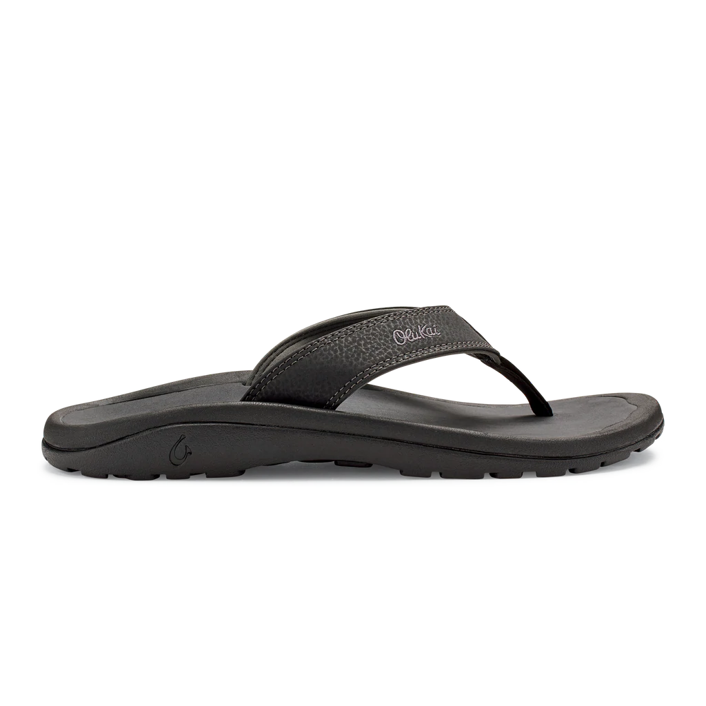 Olukai Ohana Flip Flops - Black/Dark Shadow - The Cottage