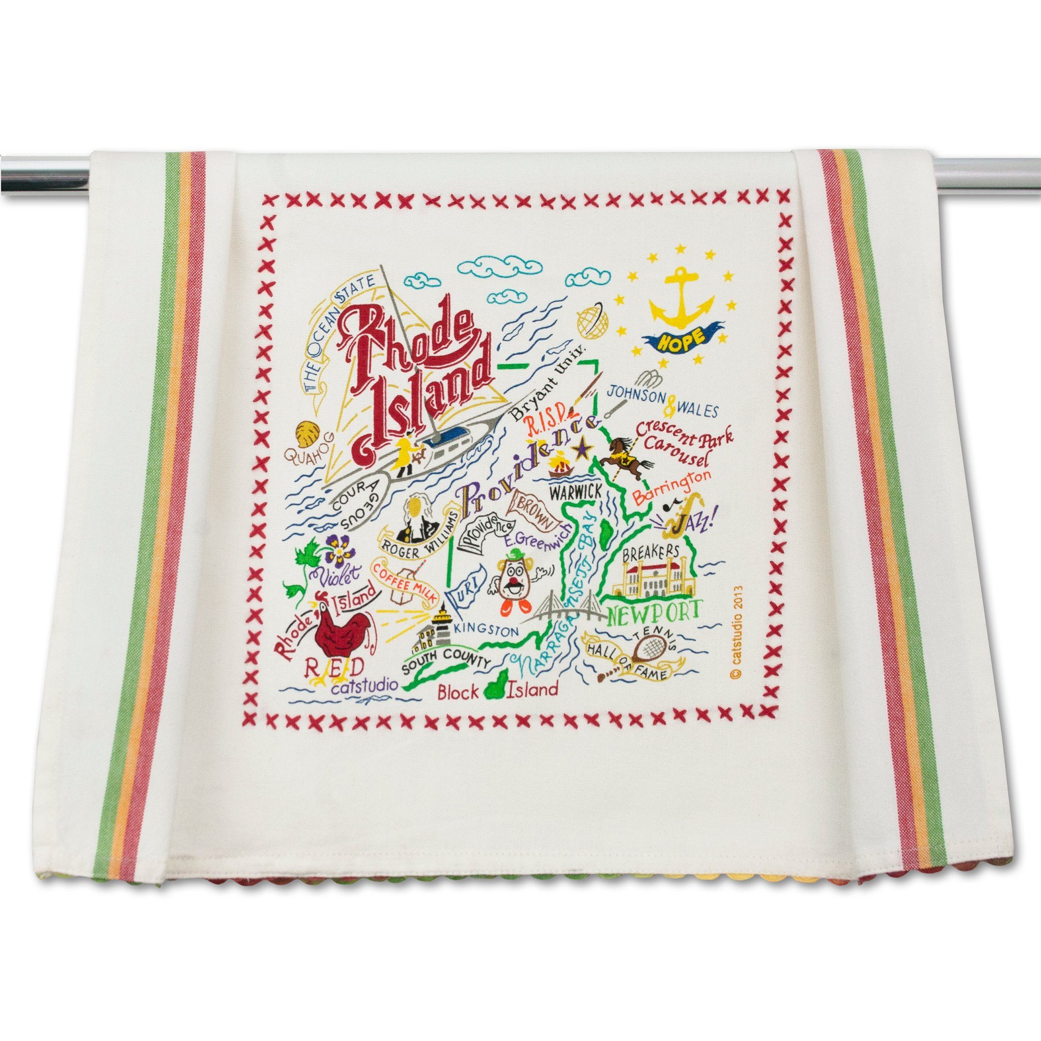 Catstudio Geography Dish Towel - The Cottage