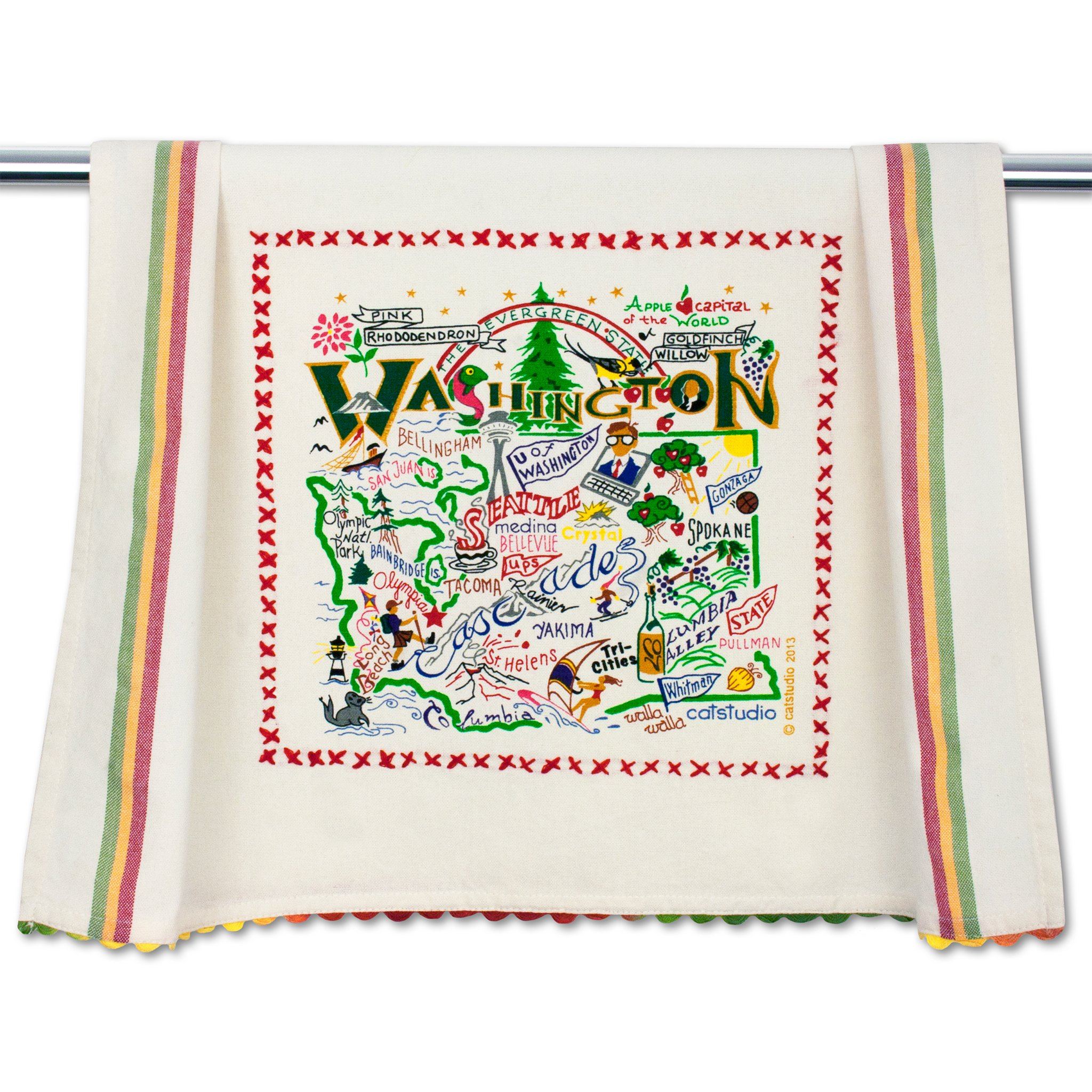 Catstudio Geography Dish Towel - The Cottage