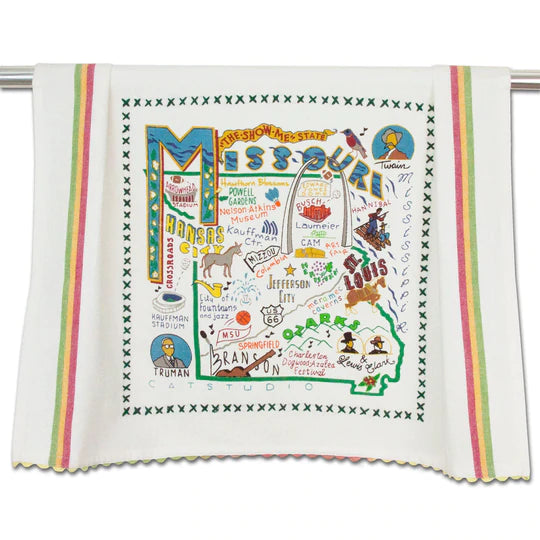 Catstudio Geography Dish Towel - The Cottage