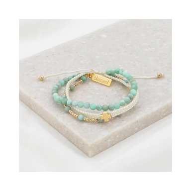 My Saint My Hero Be Still Prayer Bracelet - Amazonite - The Cottage