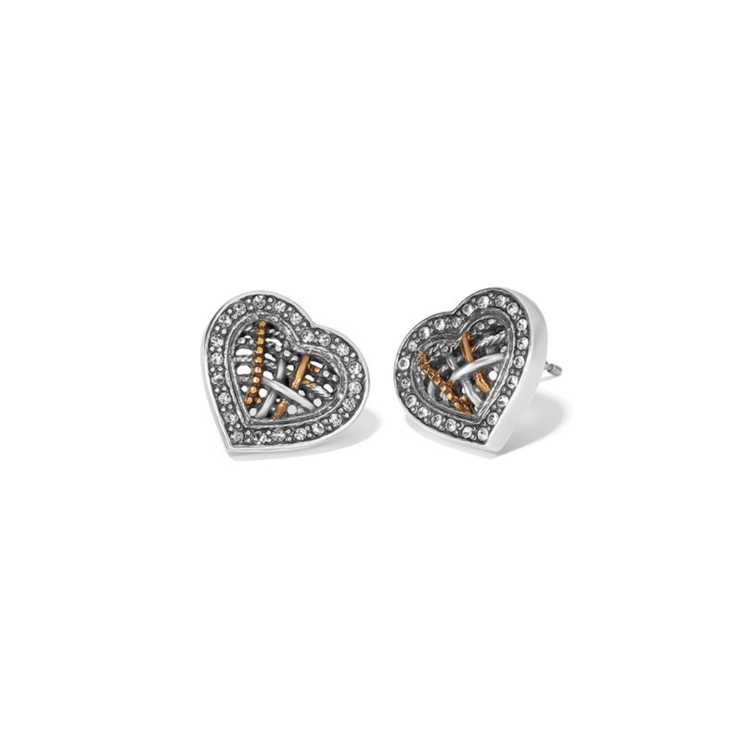 Brighton Neptune's Rings Woven Round Heart Earrings - The Cottage