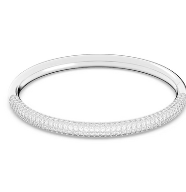 Swarovski Stone Bangle - Rhodium - The Cottage