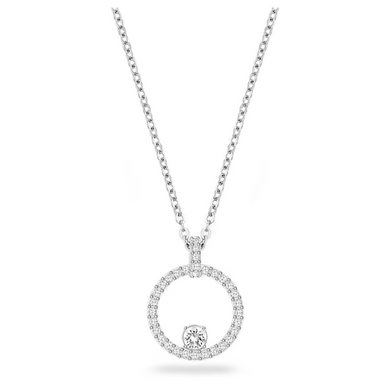 Swarovski Creativity Circle Pendant - Rhodium - The Cottage