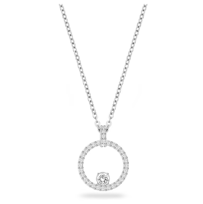 Swarovski Creativity Circle Pendant - Rhodium - The Cottage