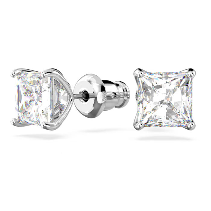 Swarovski Attract Square Cut Earrings - Rhodium - The Cottage