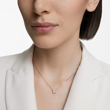 Swarovski Attract Square Cut Necklace - Rose Gold - The Cottage