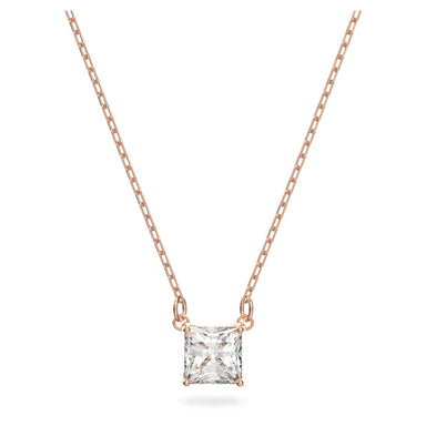 Swarovski Attract Square Cut Necklace - Rose Gold - The Cottage