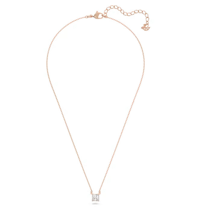 Swarovski Attract Square Cut Necklace - Rose Gold - The Cottage