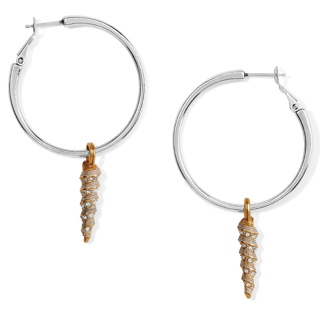 Brighton Shells Charm Hoops - The Cottage