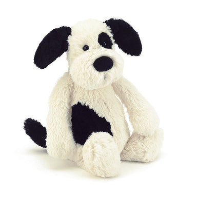 Jellycat Bashful Medium Puppy - Black/Cream - The Cottage