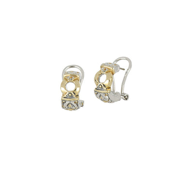 John Medeiros Antiqua Gold Circle Post Clip Earrings - The Cottage