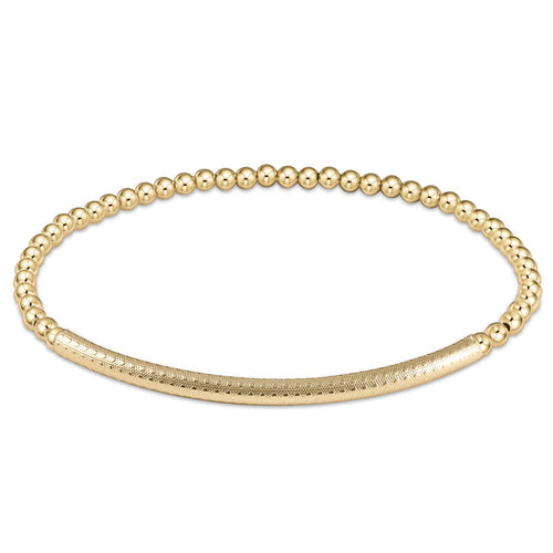 Enewton Extends Classic Gold Bliss Bar Textured Bead Bracelet - The Cottage