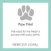 Lola Paw Print Pendant - Light Blue - The Cottage