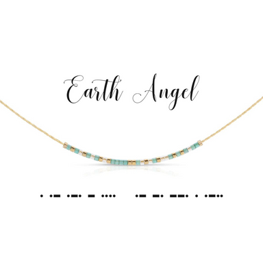 Dot & Dash Morse Code Necklace - Earth Angel - The Cottage