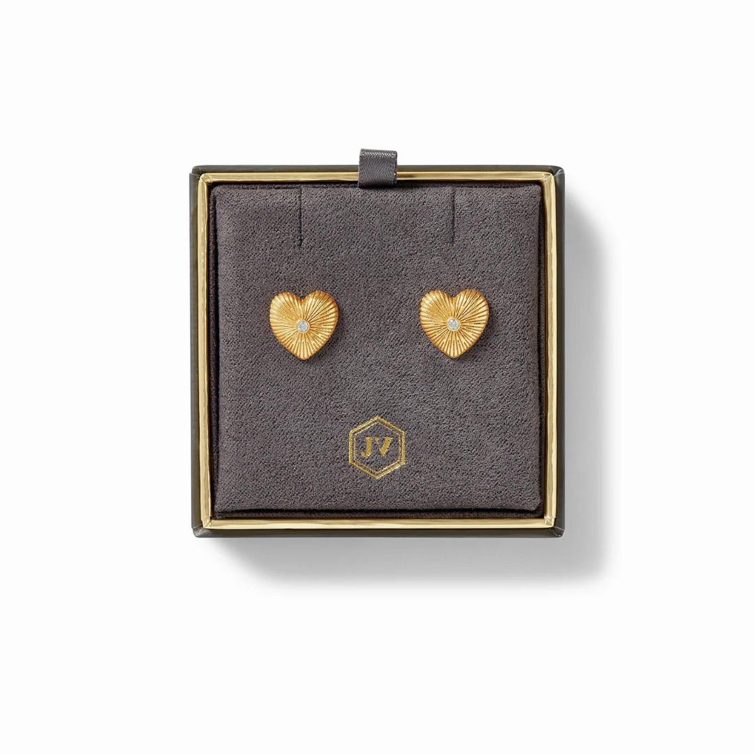 Julie Vos Esme Heart Stud Earrings - Gold - The Cottage