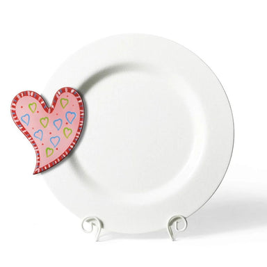 Happy Everything Big Entertaining Round Platter - White Small Dot - The Cottage