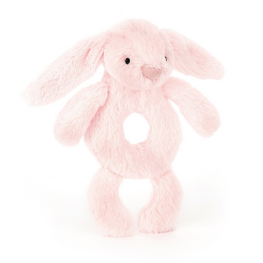 Jellycat Bashful Pink Bunny Ring Rattle - The Cottage