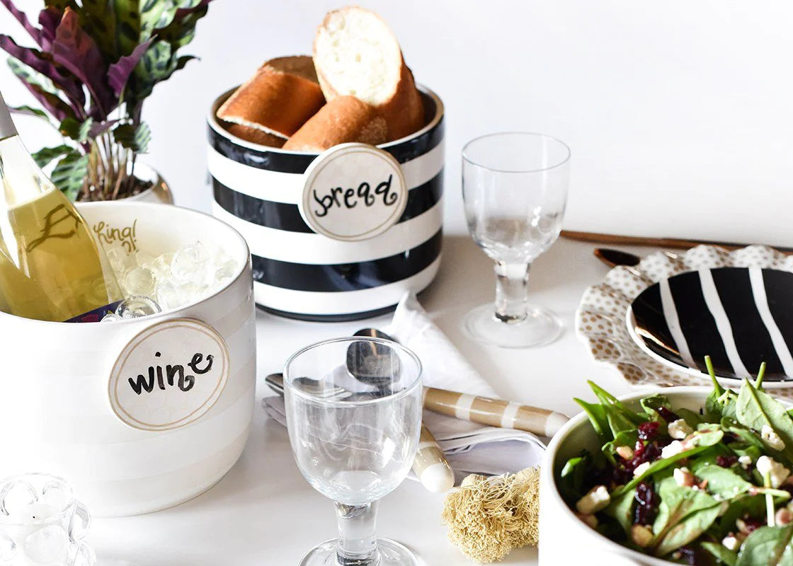 Happy Everything Mini Bowl - White Stripe - The Cottage